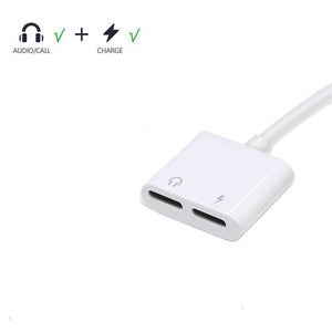 ADAPTADOR 2/1 PARA IPHONE (ÁUDIO + CARREGADOR LIGHTENING)